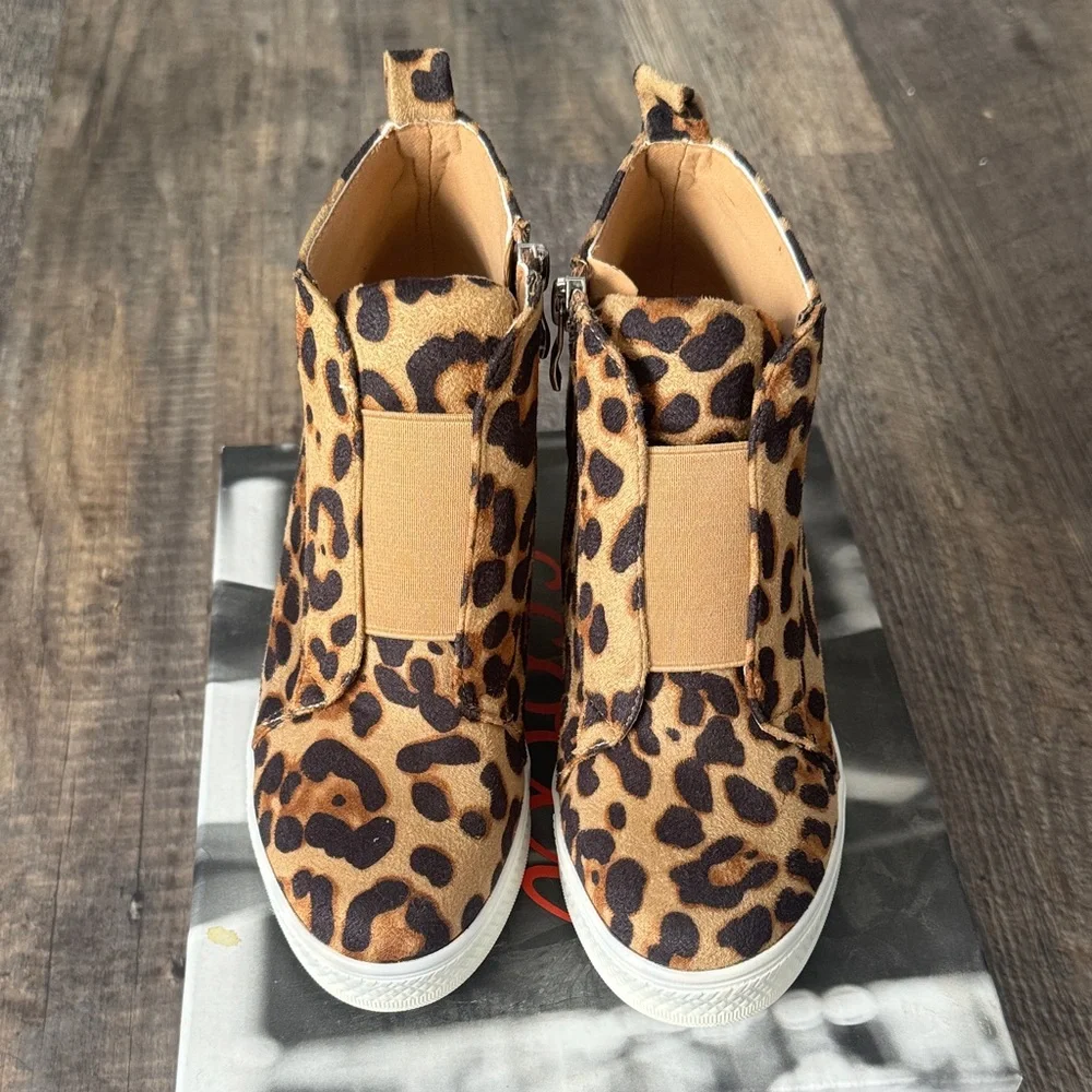 CCOCCI Animal Print Wedge Sneakers - Picture 2 of 4